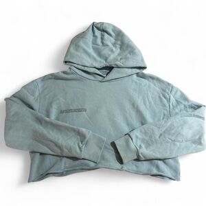Pangaia Cropped Hoodie Organic Cotton Celestial Blue S